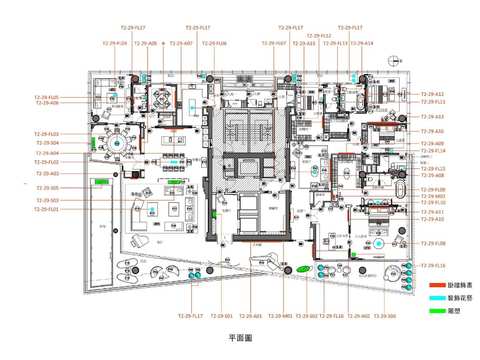  深圳大平層豪宅樣板間cad施工圖 