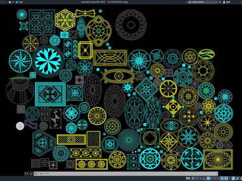  地面拼花模型CAD图库 