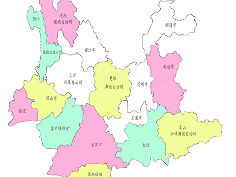  云南地图cad图库（带ps文件） 