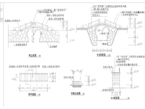  拱桥cad大样图 