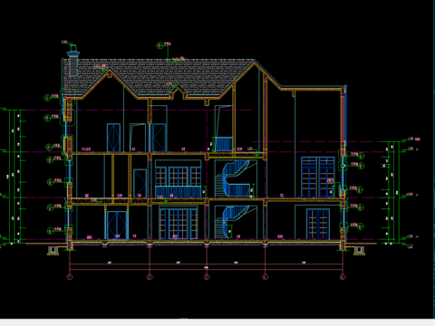  某别墅区石材装饰CAD 