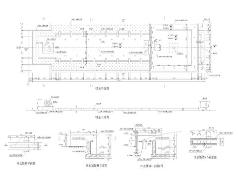  喷泉详图cad大样图 