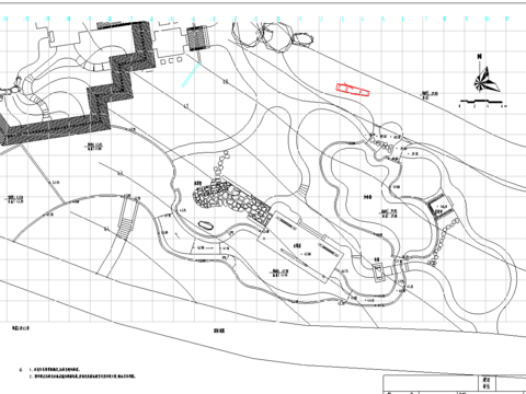  水池溪流cad大样图 