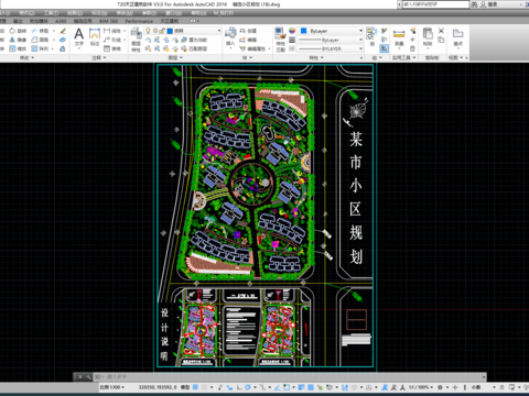  小区规划景观cad平面图 