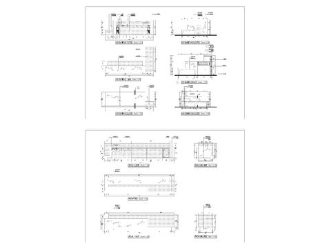  纪念品店服务台和酒吧台cad施工图 