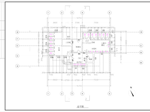  公廁建筑CAD施工圖 