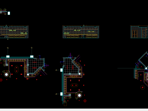  自助餐厅台节点大样 