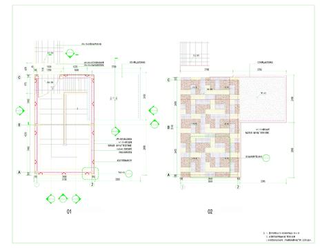 儿童区人防出入口详图平面剖面节点大样图 