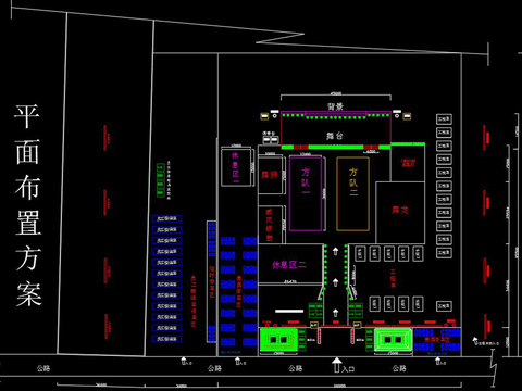  庆典平面cad施工图 