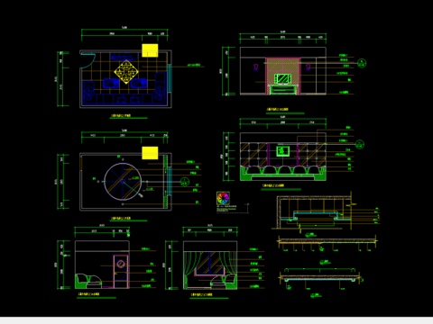  KTV包房cad平面图 