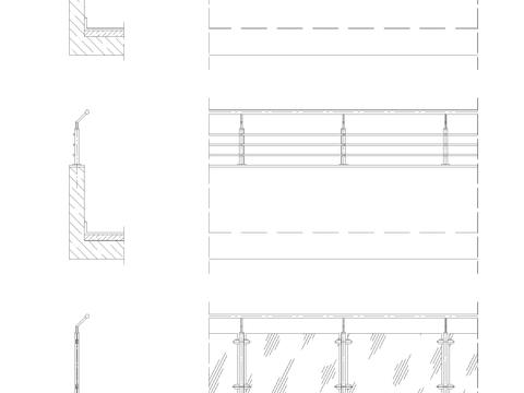  多种护栏放样cad大样图 