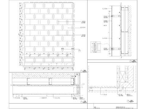  大堂墙身造型及服务台节点cad大样图 