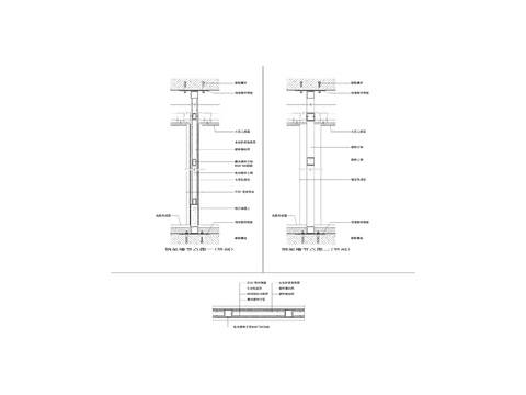  钢架墙横剖cad大样图 