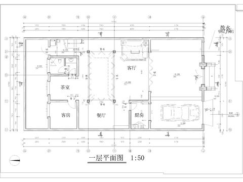  四合院建筑CAD施工图纸 