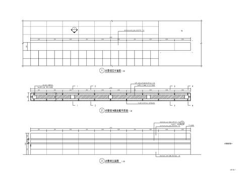  现代对景景墙cad大样图 
