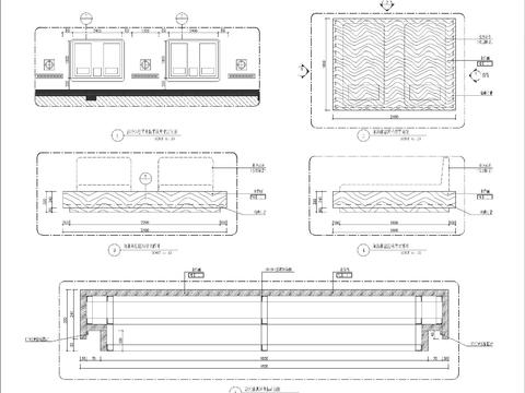  泳池休息区 地台cad大样图 
