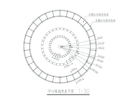  喷泉详图节点大样 