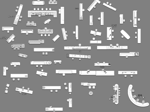  前台接待服务台cad图库 