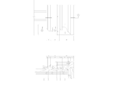  新古典客厅墙身节点cad大样 