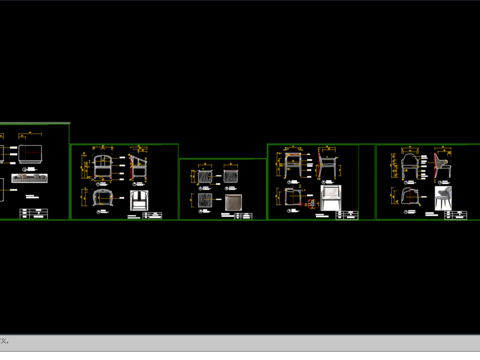  圈椅书椅餐椅休闲椅cad大样图 