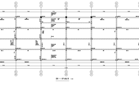  车间土建结构cad图库 