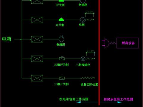  厨房后厨CAD大样图 