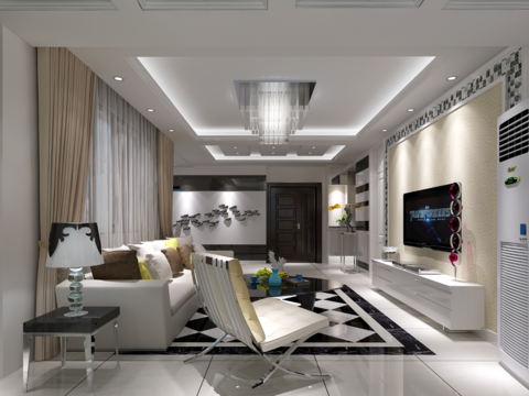  海德城现代简约客餐厅卧室全套CAD施工图 