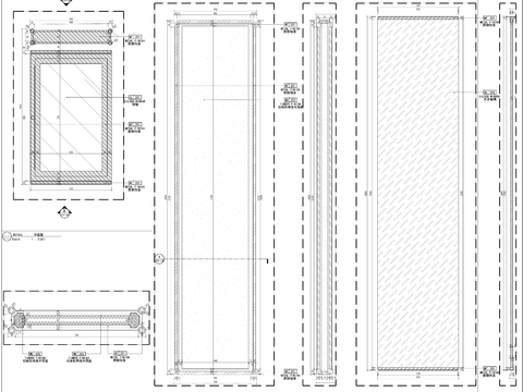  屏风隔断cad大样图 