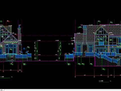  某别墅区石材装饰CAD图 