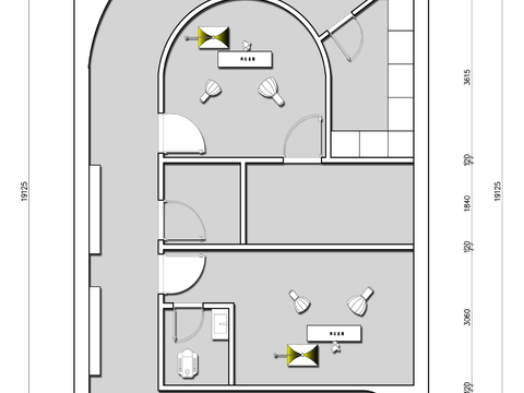  网红抖音直播间cad平面图 