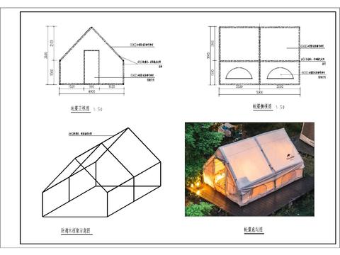  露营帐篷CAD图库 