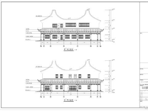  寺庙古建、庵寺CAD施工图 