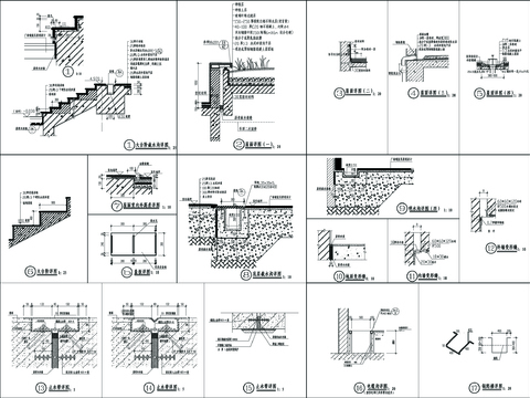  电缆沟钢明水沟盖扳cad详图 
