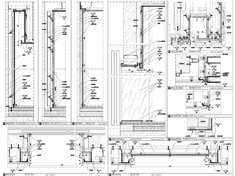  大堂墙身造型CAD大样图 