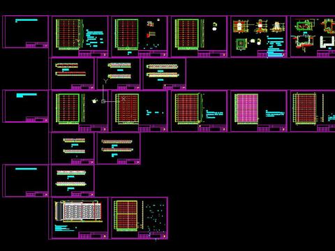  小型圆拱温室cad大样图 
