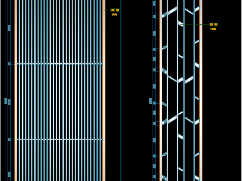  屏风节点大样图 