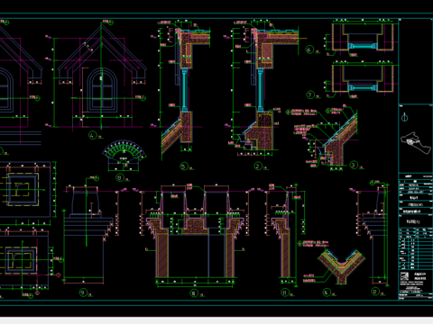  某别墅区石材节点CAD施工图 