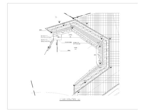  入口水景二详图 平面图剖面图 