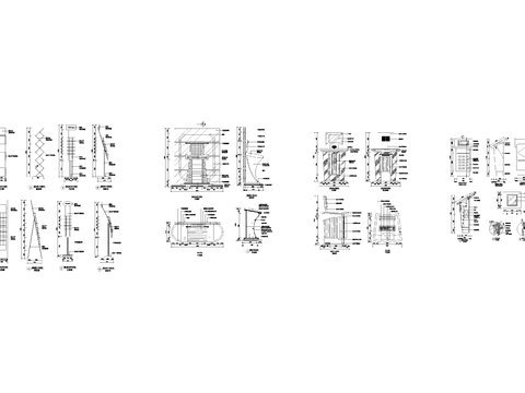  银行展示架节点大样 