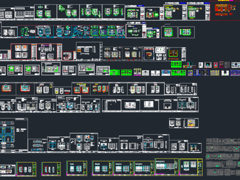  全屋定制酒柜餐边柜cad图库 