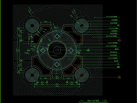  喷泉cad大样详图 