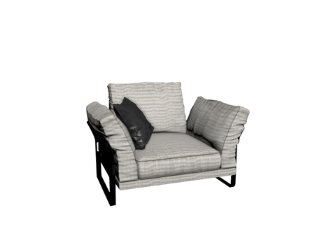  FENDI 意式单人沙发3d模型 