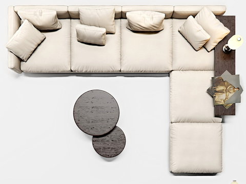  Flexform 多人沙发 转角沙发3d模型 