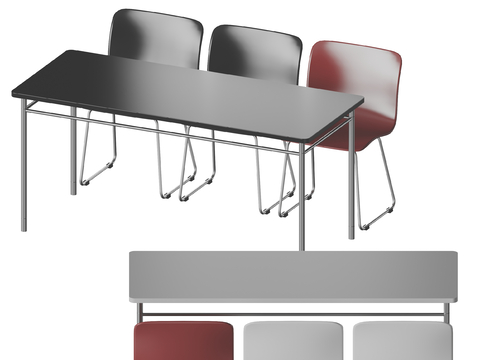  Poliform 意式烤漆桌椅3d模型 