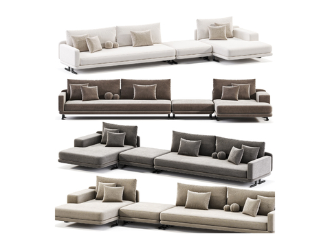  poliform 转角沙发3d模型 