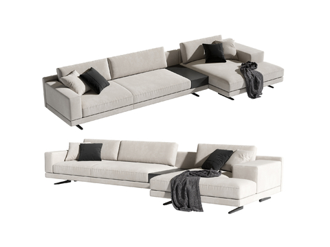  Poliform 三人沙发 转角沙发3d模型 