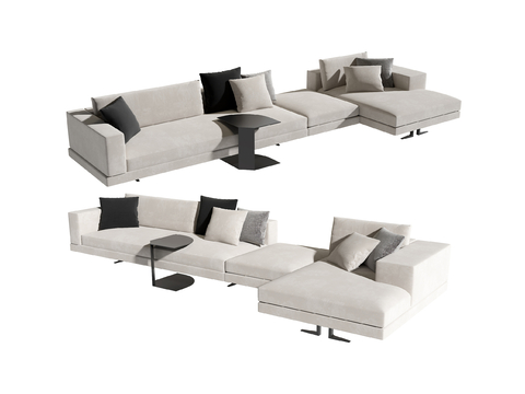  Poliform 转角沙发 多人沙发3d模型 