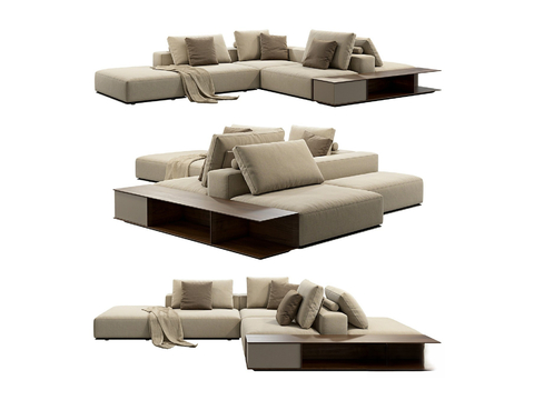  Poliform 多人沙发 转角沙发3d模型 