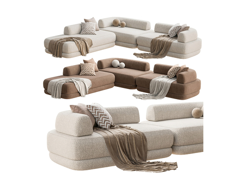  Poliform 转角沙发 多人沙发3d模型 