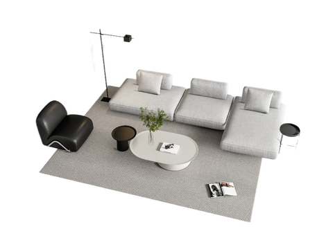  Poliform 组合沙发3d模型 